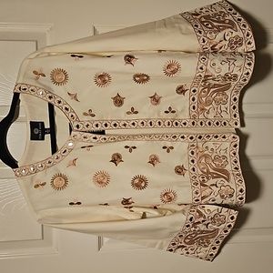 Curations Boho Embroidered Jacket